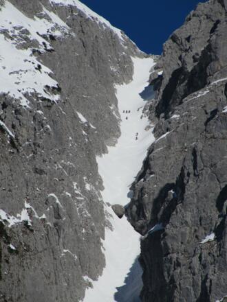 Die Geisterkogelrinne wurde an diesem Tag auch begangen