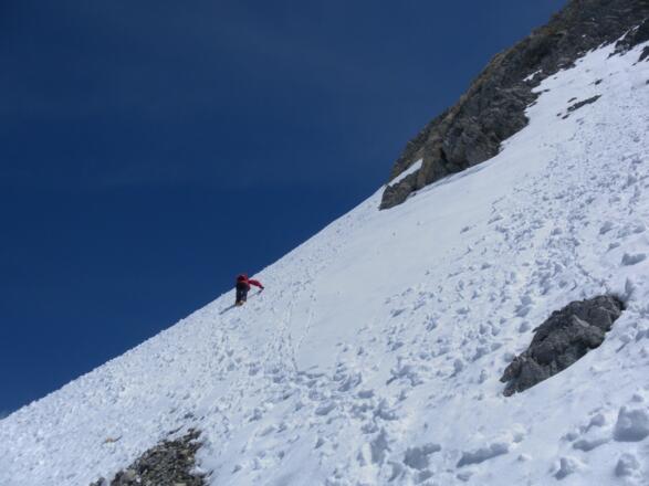 letztes steiles Firnfeld