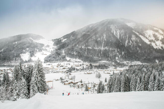 Blick auf die Weltcup Strecke
