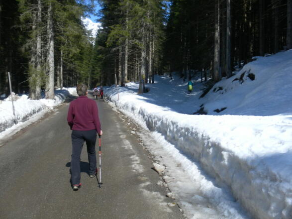 kurz auf der im Winter gesperrten Mautstraße