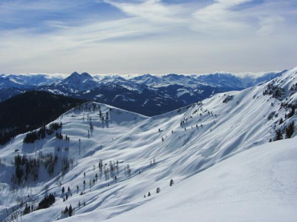 Blick Richtung Süden (Föhnwalze) auch von hier kann man ansteigen