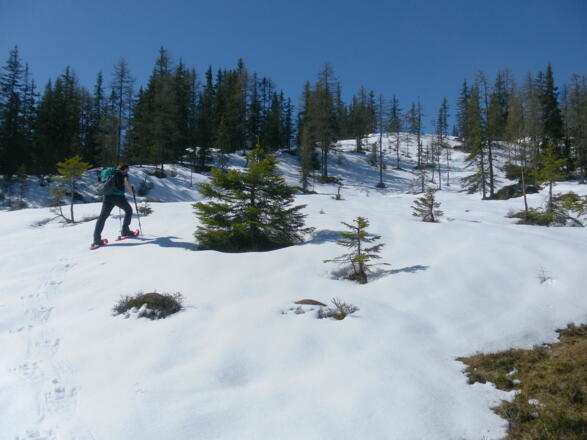 erste Hänge bei der Vorderen Fageralm