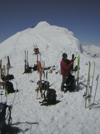 wenige Meter vor dem Gipfel der Hohen Riffl