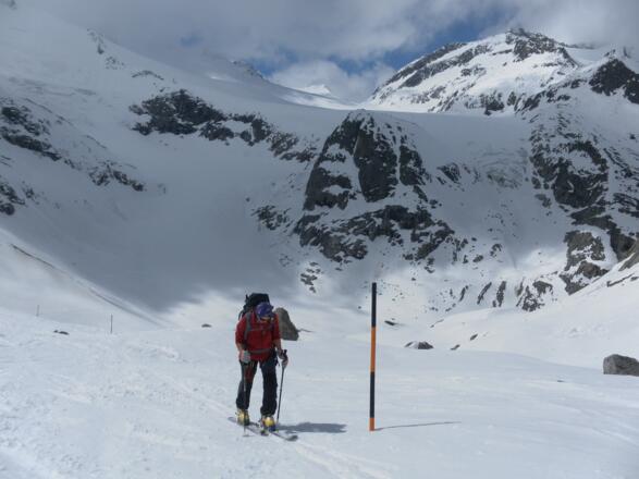Rückblick beim Anstieg zur Kürsingerhütte