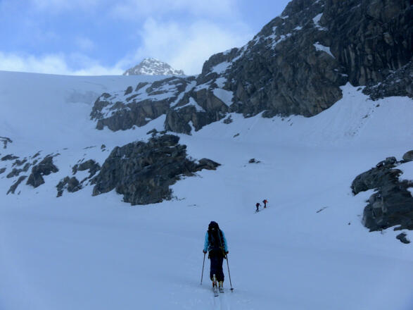 Zustieg zum Firnband vor dem Eiswulst