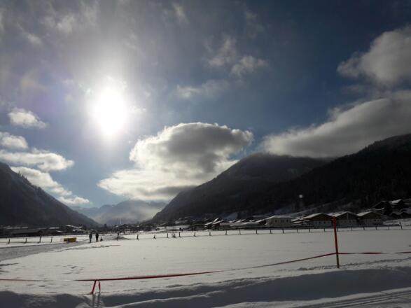 Winterlandschaft - mit Loipe