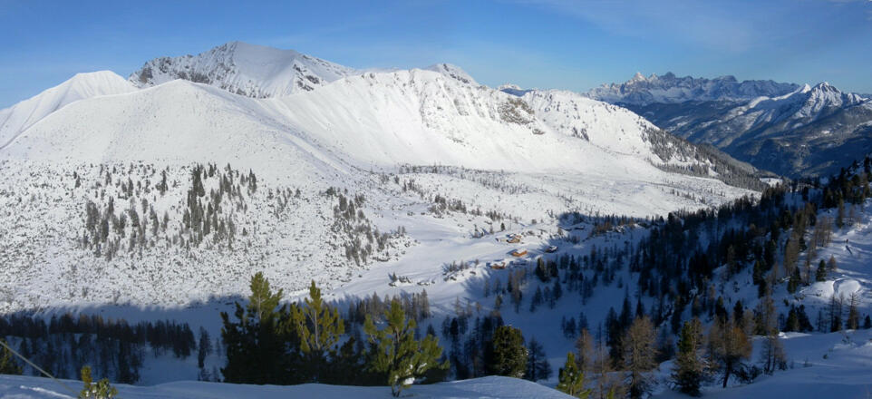 Spirzinger und Spazeck, dahinter Windschaufel, Steinfeldspitze und Bärenstaffl