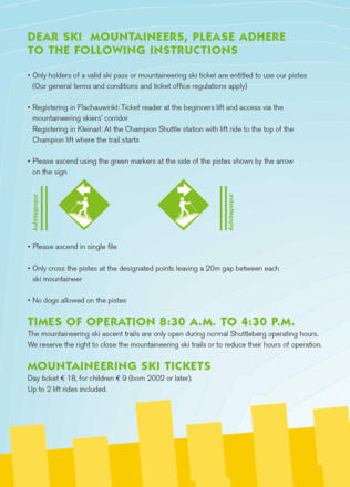 Information für Pistentourengeher EN Winter 2017/18