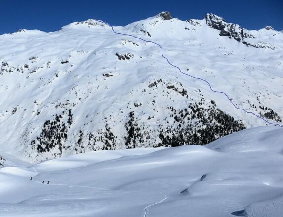 Route oberhalb des Steilwaldes