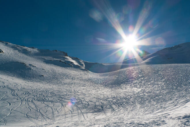 Traumabfahrt über die weiten Hänge des Hallstätter Gletschers (zahlreiche Varianten möglich)
