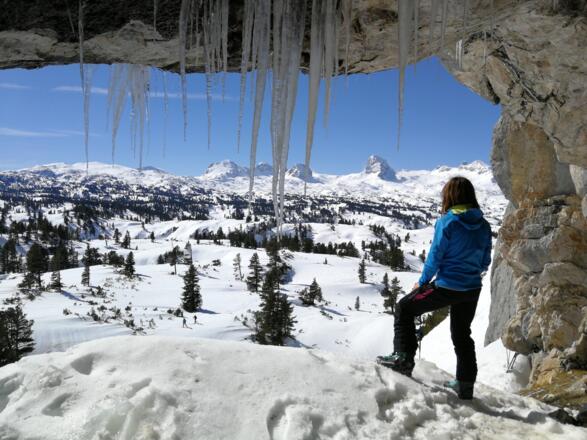 Großartiger Blick vom Bärenloch zum Dachstein ...
