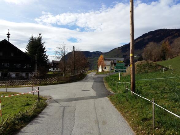 zurück nach Dienten den selben Weg 