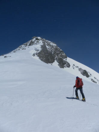 Zustieg zum Gipfelaufbau