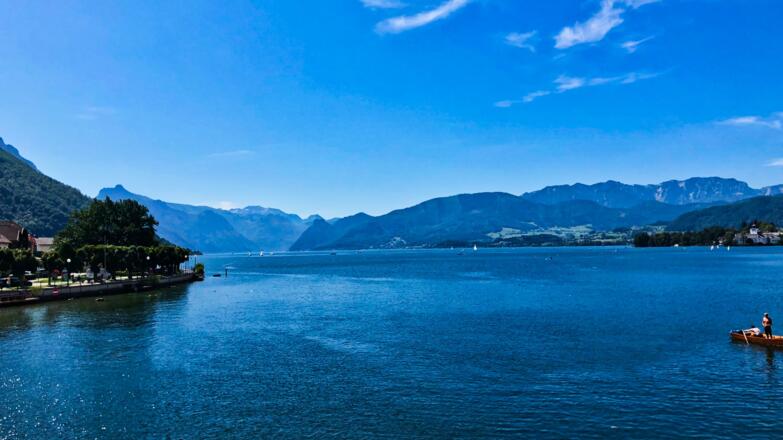 Blick von der Traunbrücke in Richtung Süden