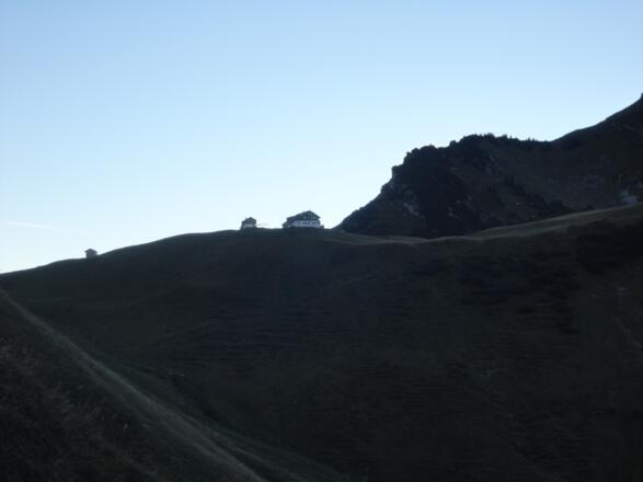 Biberacher Hütte von der Schwarzegga aus