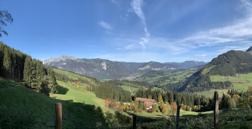 Hechenblaiken, Blick Richtung Inntal mit Rofan