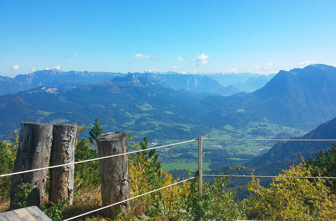 Blick von der Goisererhütte auf Bad Goisern