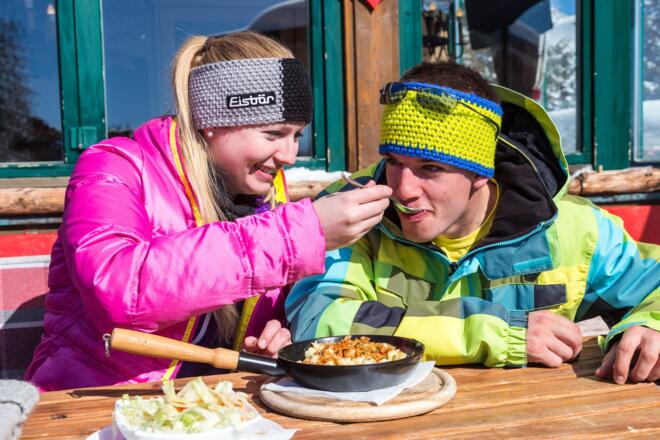 Einkehrmöglichkeit auf den Hütten