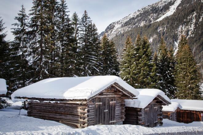 Winterlandschaft Partenen