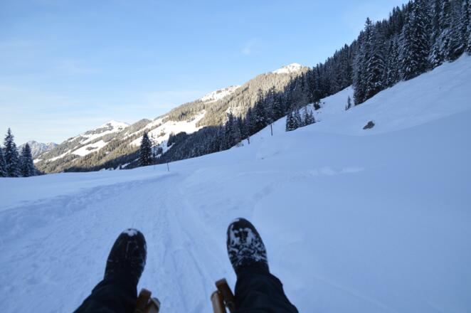 Start Abfahrt Rodelbahn Faulbaumgartenalm