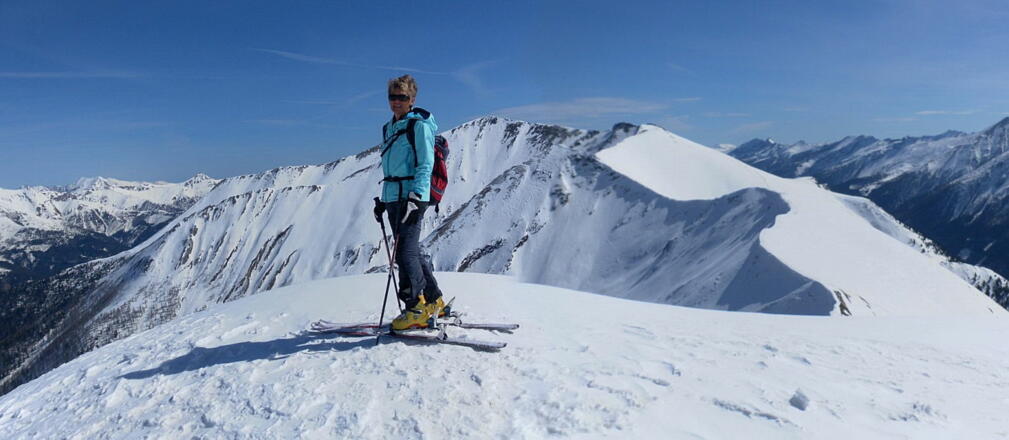 Plankowitzspitze, dahinter die Röthspitze, Silberplatten und Pleißnitzkogel