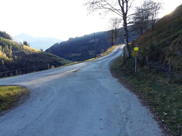 am Güterweg Lindl gerade aus in Richtung Fischerstüberl