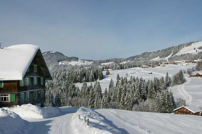 Blick vom Krähenberg nach Sibratsgfäll