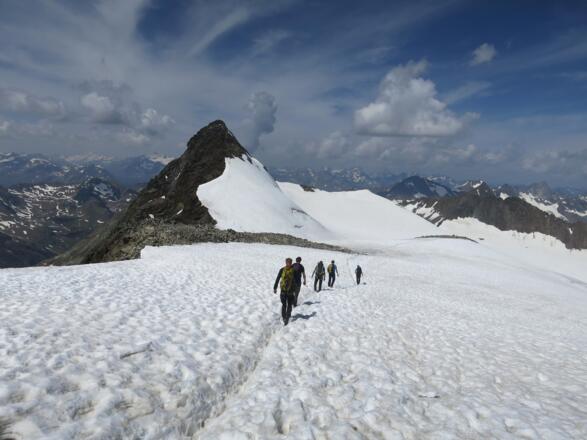 Abstieg vom Wilden Pfaff Richtung Pfaffensattel.