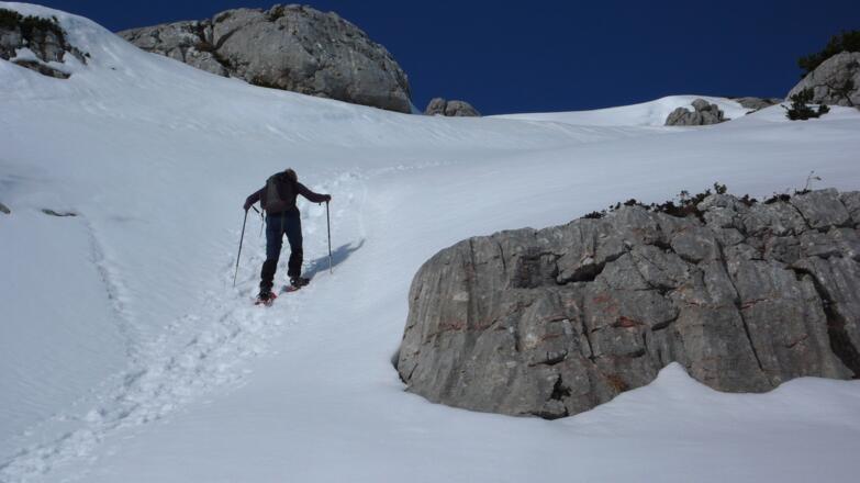 Kurz vor dem Gipfel des Niederen Rumplers