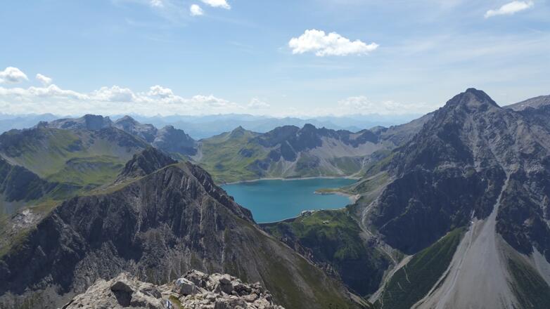 Blick vom Saulakopf zum Lünersee