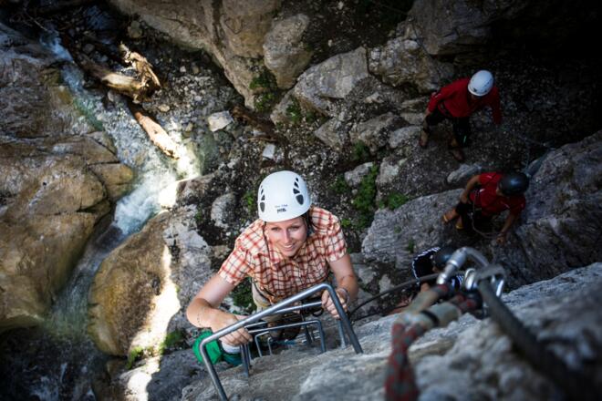 Klettersteig Rongg Wasserfall