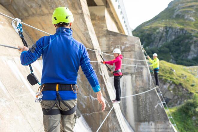 Seilbrücke Staumauer-Klettersteig Silvrettasee