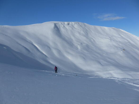 Abfahrt unter dem Schledererkopf