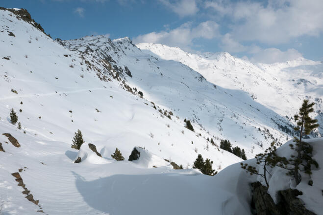 Einstieg zum Weg hinab ins Tal des Mühltaler Baches