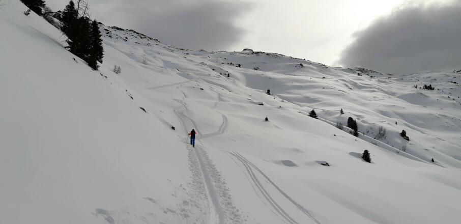 Die Westhänge zum Kleinen Gilfert. In Bildmitte der Gipfel des Kleinen Gilfert.