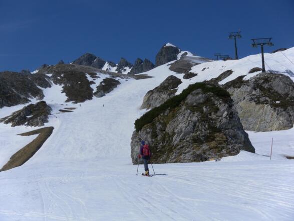 Pistenanstieg zum Gamsspitz