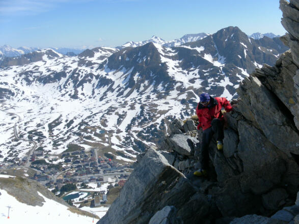 Flankenabstieg hoch über Obertauern
