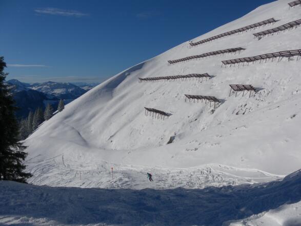 Abfahrt unter dem Hochetz Südhang