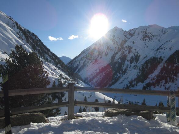 Blick in Richtung Horlachtal von der Terrasse