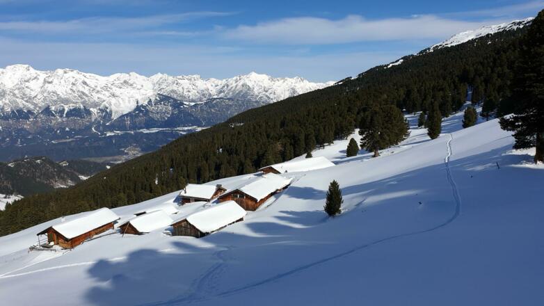 Traumhaftes Skigelände im Bereich der Markisalm