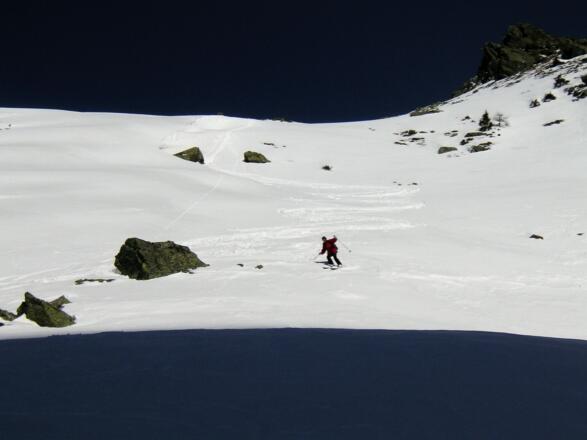 steiler Südhang ins Fuchsloch
