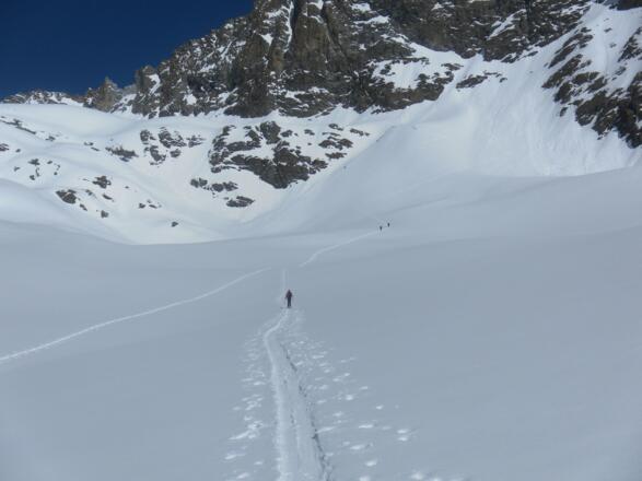 Steilhang unter der Südwand des Seekogels