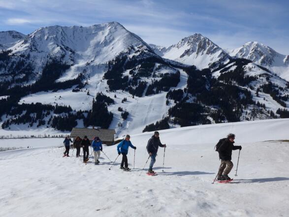 Start am Gasthof Zugspitzblick bei Zöblen - im Hintergrund die Allgäuer Alpen