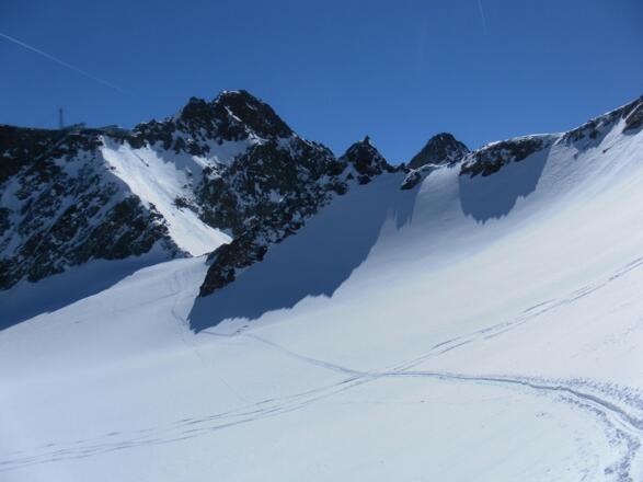 Rückblick zum Tiefenbachjoch