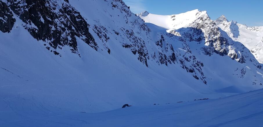 Im Aufstieg zum Gletscher