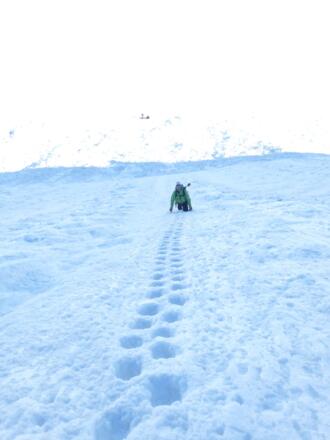 Im unteren Teil der Nordwand