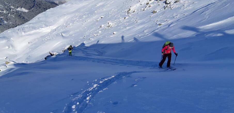 Letzter kurzer Steilaufschwung zum ...