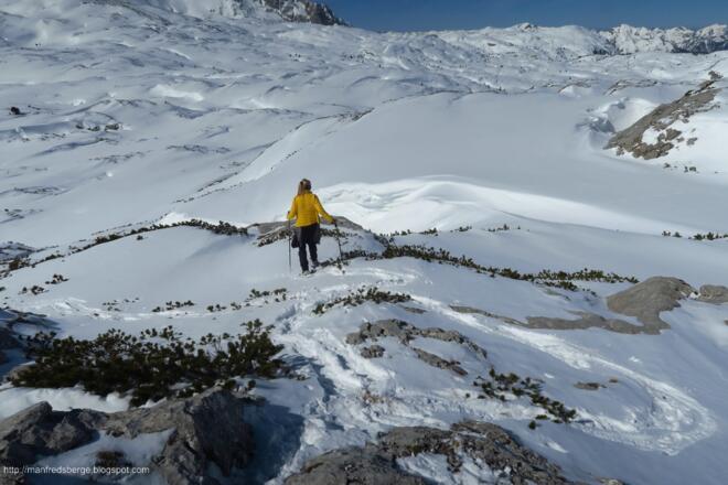 Abstieg erfolgt nach Nordwesten