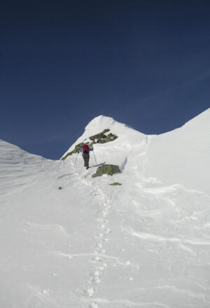 die letzten Meter vor dem Gipfel