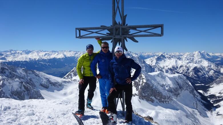 Am Gipfel der Stempeljochspitze (2529 m).
